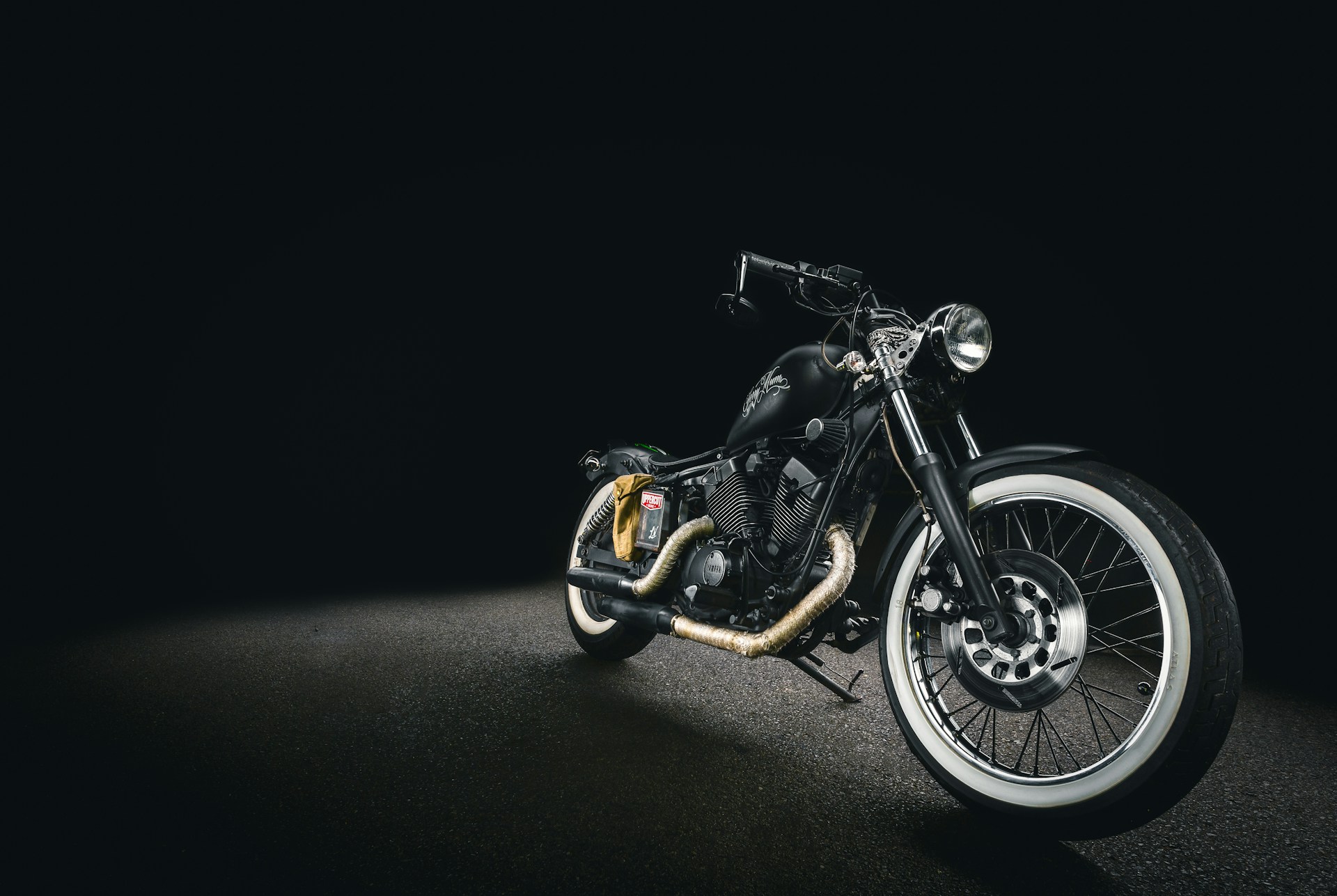 An artistic look at the beautiful way Yamaha cruiser made